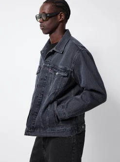 Chevron weft Trucker jacket