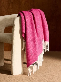 Chevron wool-blend throw