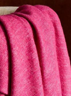 Chevron wool-blend throw