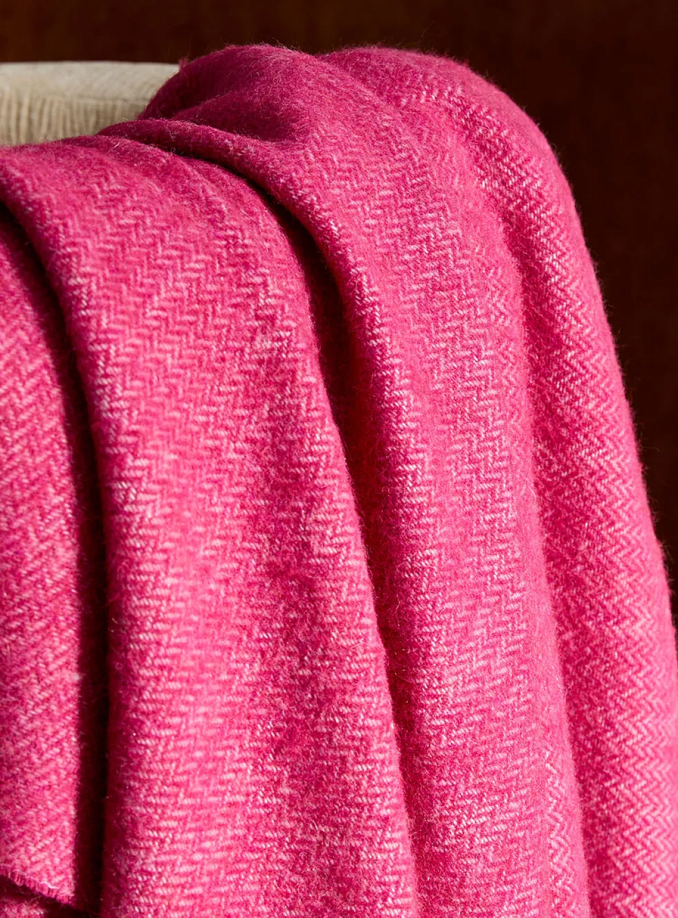 Chevron wool-blend throw