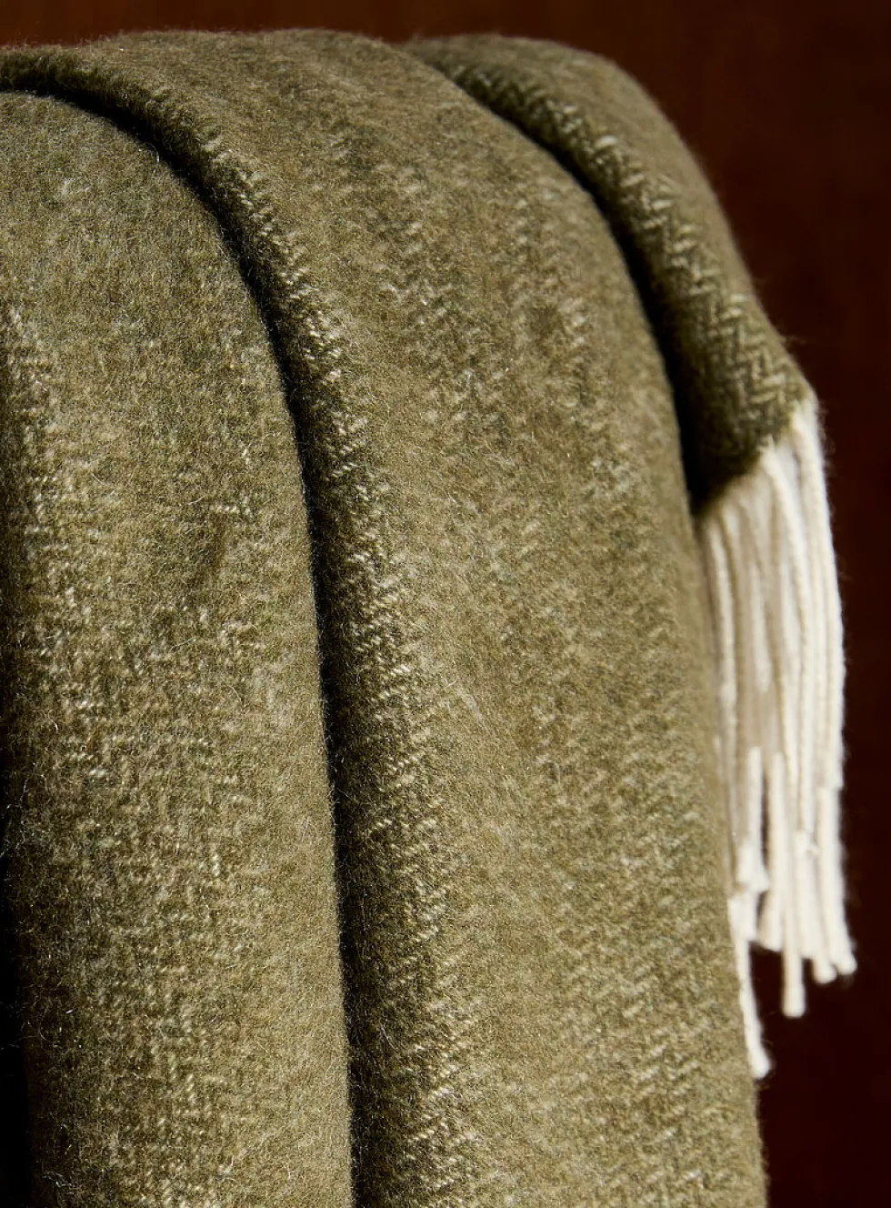 Chevron wool-blend throw