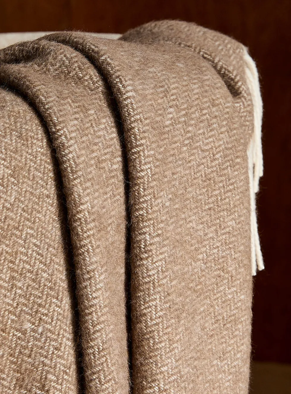 Chevron wool-blend throw
