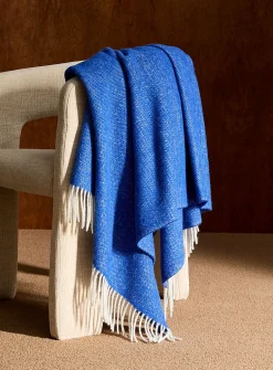 Chevron wool-blend throw