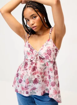 Chiffon babydoll cami