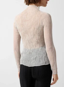 Chiffon Twist high-neck top