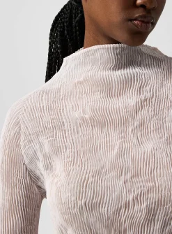 Chiffon Twist long-sleeve top