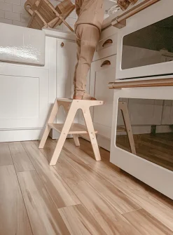 Children's wooden step stool