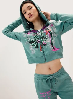 Chimera hooded zip-up sweatshirt