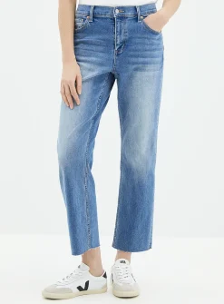 Chloe raw-hem stretch jean