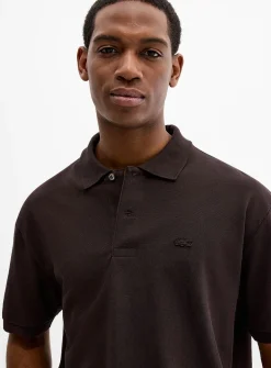 Chocolate piqué polo