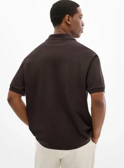 Chocolate piqué polo