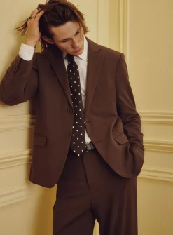 Chocolate-brown soft jacket