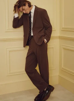 Chocolate-brown soft pant