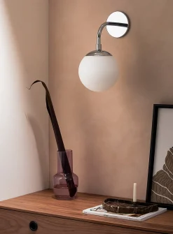 Chrome opal celestial body sconce