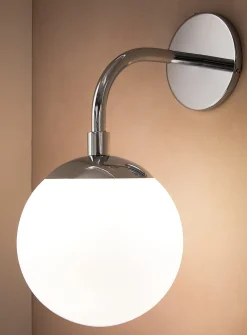 Chrome opal celestial body sconce