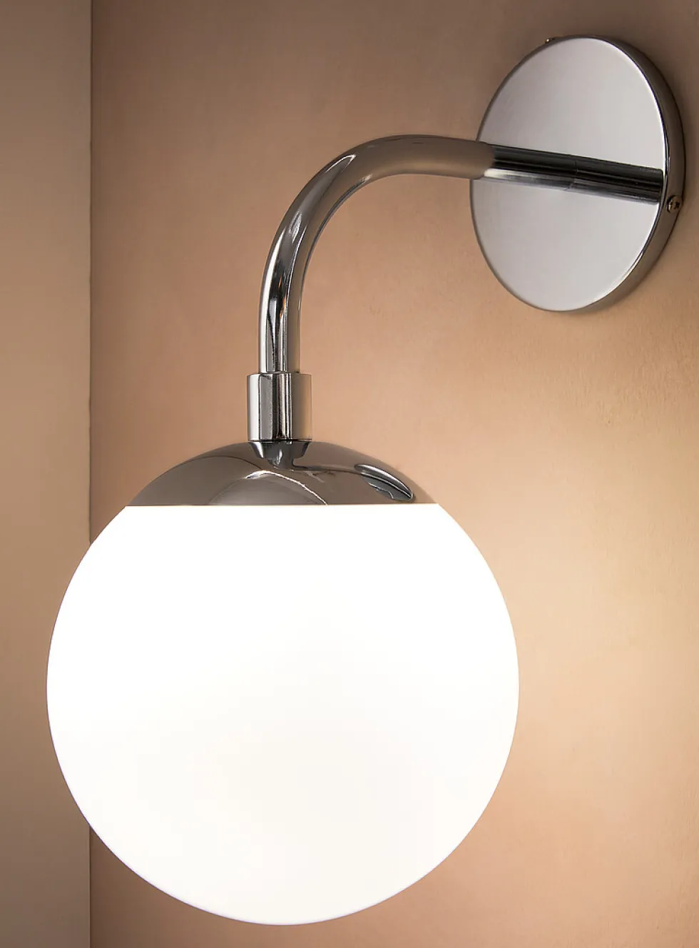Chrome opal celestial body sconce