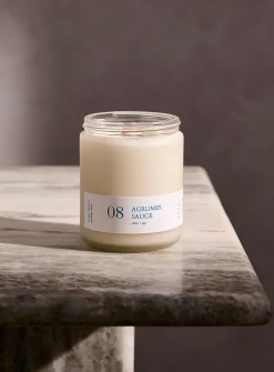Citrus and sage scented candle