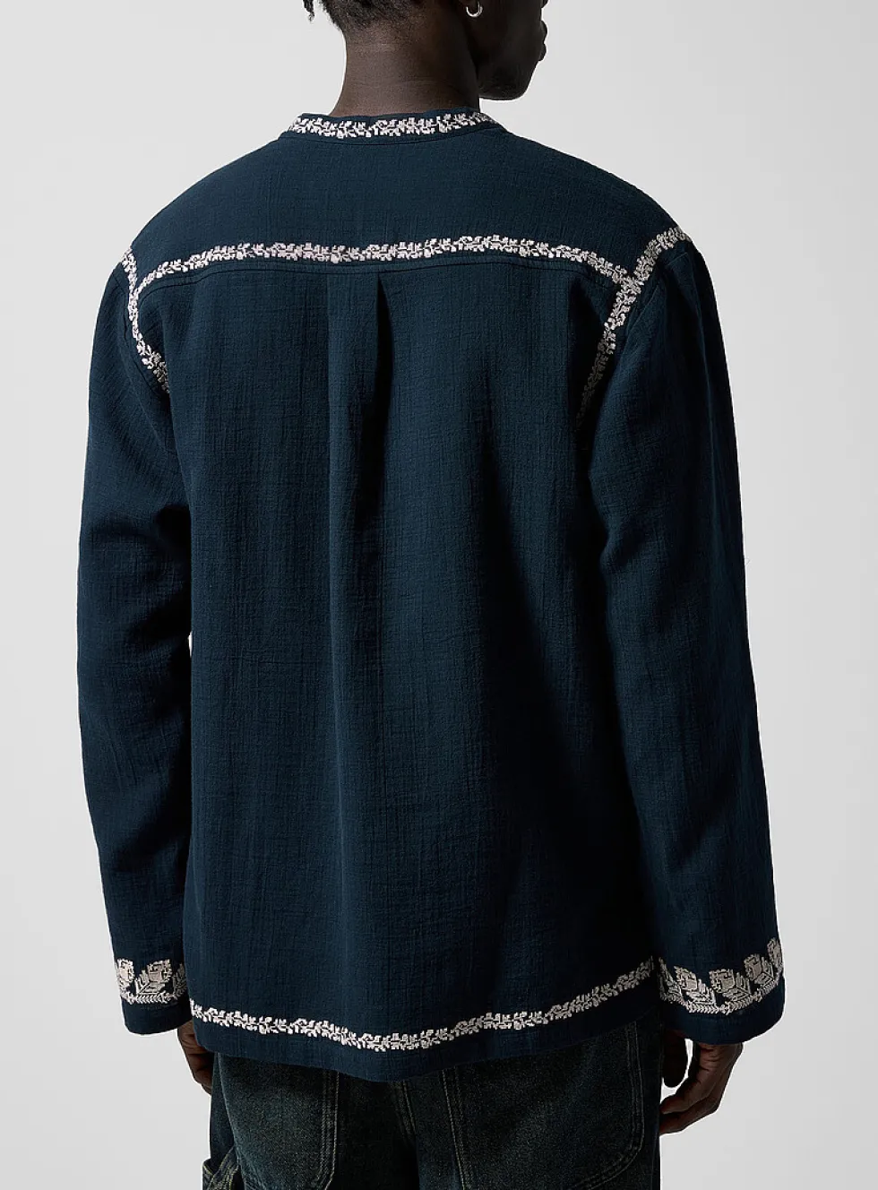 Cizalie embroidered cotton gauze blouse