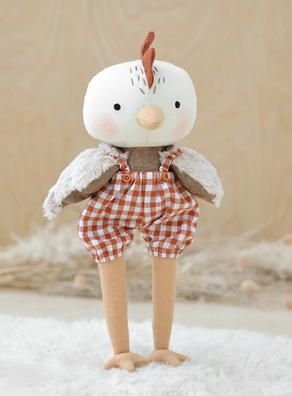 Clarence plush rooster sewing set