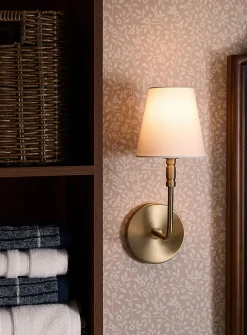 Classic burnished brass wall sconce