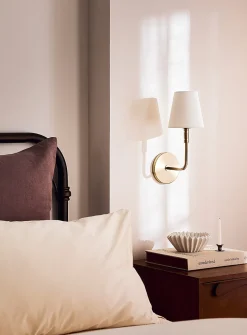 Classic burnished brass wall sconce
