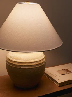 Classic cream ceramic base lamp