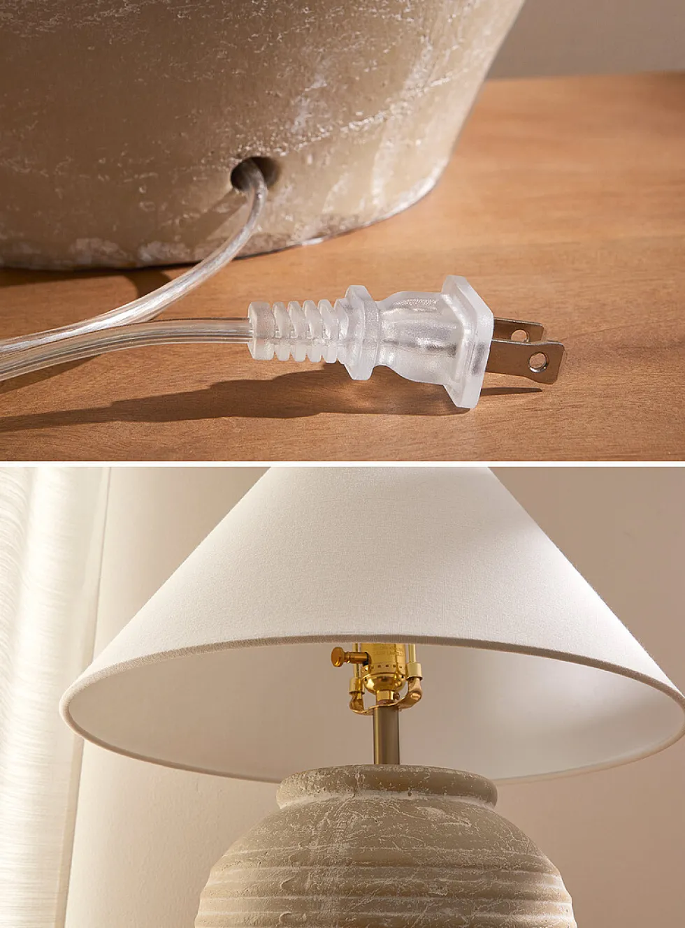 Classic cream ceramic base lamp