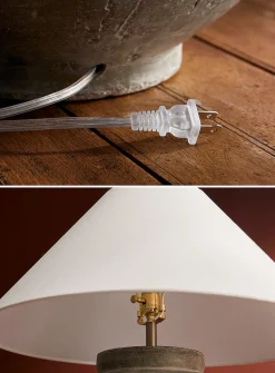 Classic olive ceramic base lamp