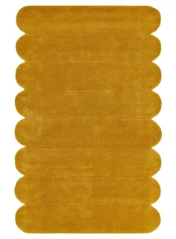 Claude scalloped trim tufted handcrafted rug