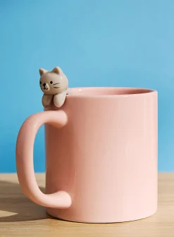 Climbing cat mug