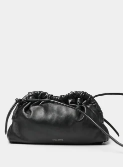 Cloud black leather mini bag