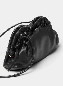 Cloud black leather mini bag