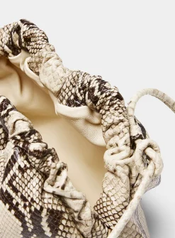 Cloud snake leather bag