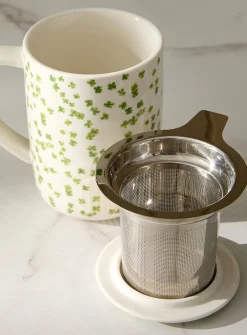 Clover mug with infuser and lid