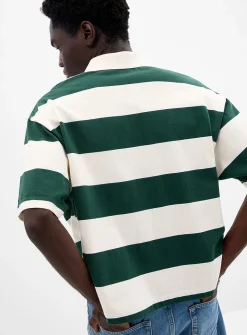 Club-stripe boxy polo