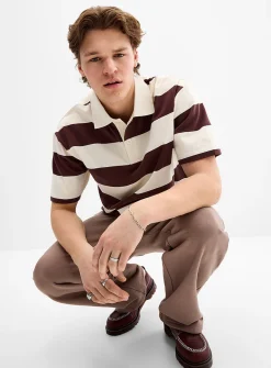 Club-stripe boxy polo
