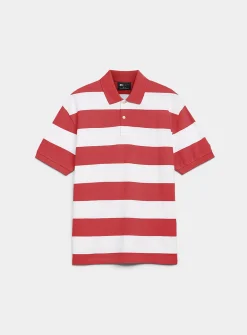 Club-stripe piqué polo
