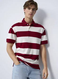 Club-stripe piqué polo