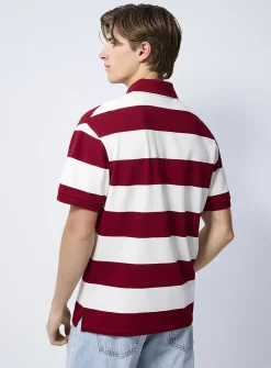 Club-stripe piqué polo