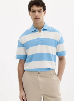 Club-stripe piqué polo
