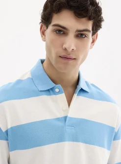 Club-stripe piqué polo