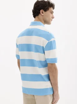 Club-stripe piqué polo