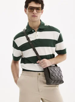 Club-stripe piqué polo