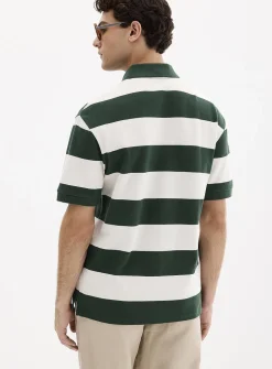 Club-stripe piqué polo
