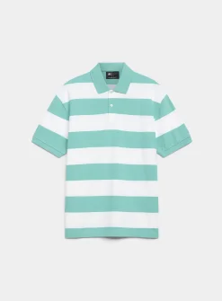 Club-stripe piqué polo