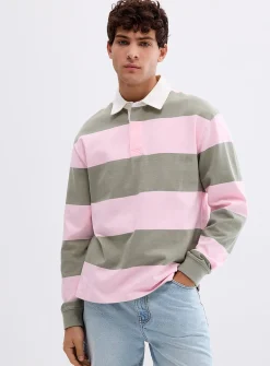 Club-stripe rugby polo