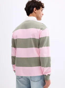 Club-stripe rugby polo