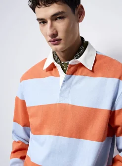 Club-stripe rugby polo