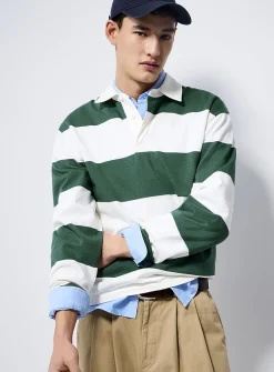 Club-stripe rugby polo