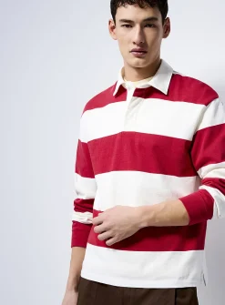 Club-stripe rugby polo